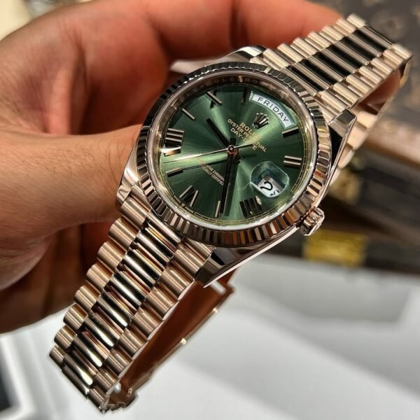 ROLEX DAY-DATE ROSE GOLD OLIVE GREEN DAIL