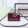 Off-White Leather Salary Inside Jitney 1.4 Shoulder Bag (Cherry Red 88534)