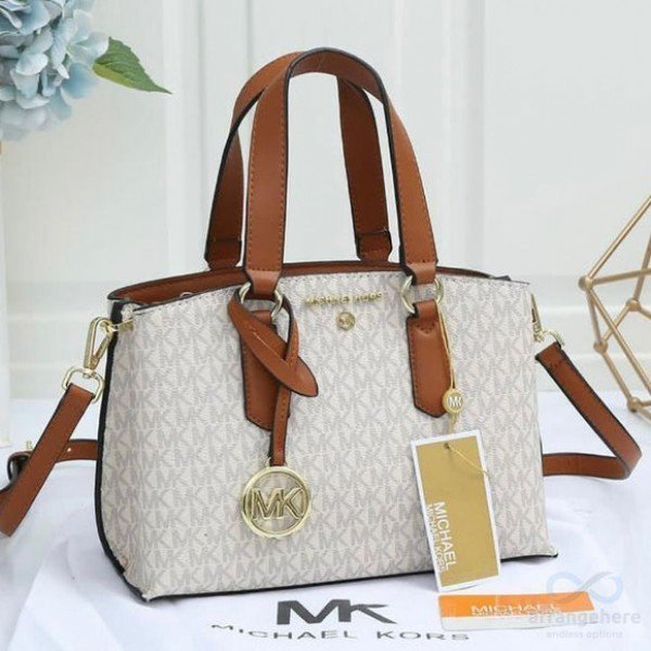 Michael Kors Emma Medium Satchel BAG With Box & Dust Bag & Sling Belt