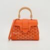 Goyard Orange Goyardine Coated Canvas and Leather Mini Saigon Top Handle Bag