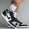 Branded Air Retro 1 Black And white Sneakers High Ankle