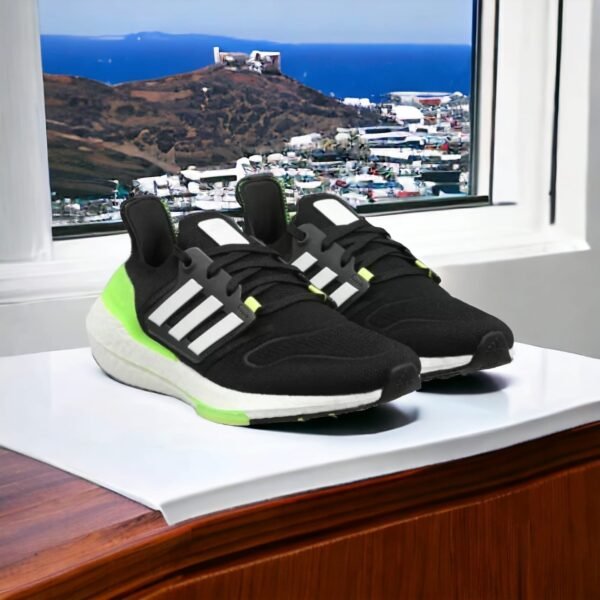 Branded Ultra Boost 22 Running Shoes Black Neon For Men's"