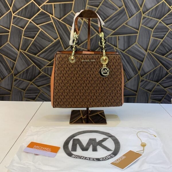 Michael-Kors-Jet Set monogram-print shoulder bag