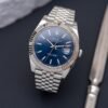 Rolex Datejust Silver Blue Dial Metal Watch