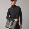 Tory Burch T Monogram Coated Canvas Tote Bag Navy With Dust Bag