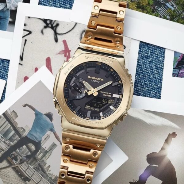 Casio G Shock Gold Black Dail  Gmb2100