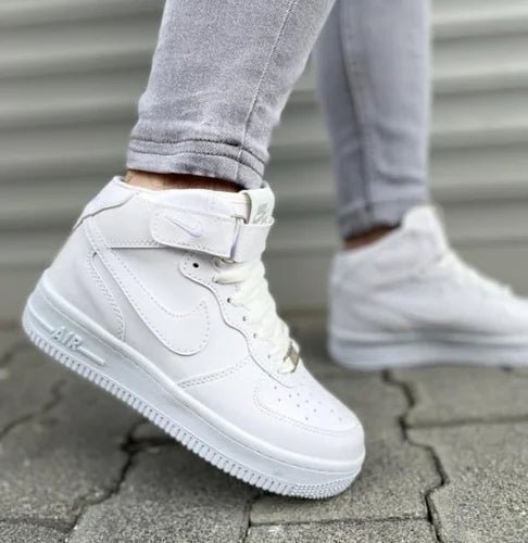 Branded Airforce Long Leather White