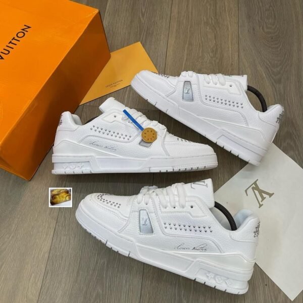 *Louis Vuitton Trainer "Triple White"(Restock On Demand & With OG Box)