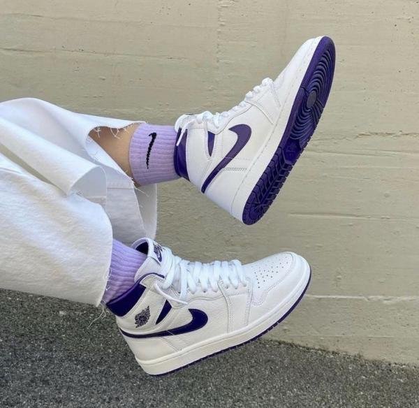Nike Air Jordan 1 Og Metallic Court Purple Semi UA