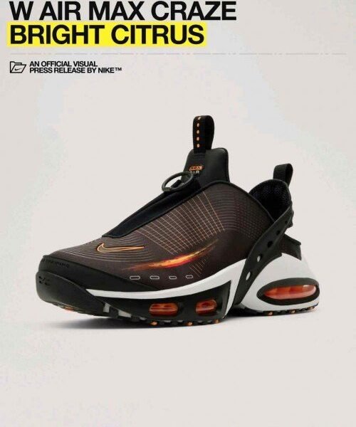 Nikee Airmax Craze Black Platinum Tint Bright Citrus 282