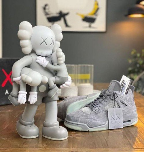 NikeAir Jordan Retro 4 X Kaws Top UA Batch SEUDE Quality With Original Box Dust Bag Tags LEGIT Store Quality